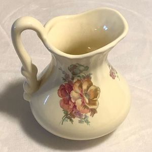 Small Vintage Floral Pitcher Vase